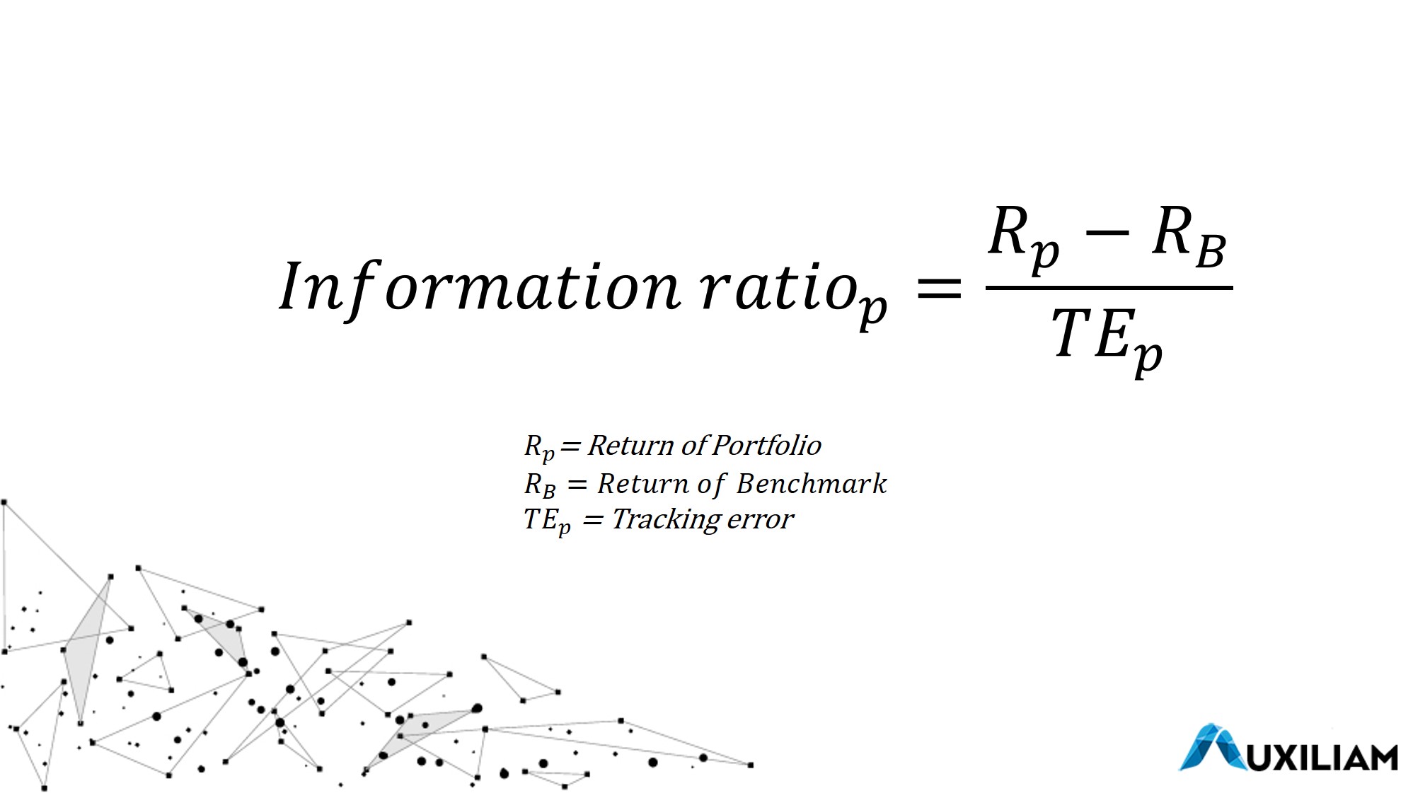Formula for Calculating the Information Ratio