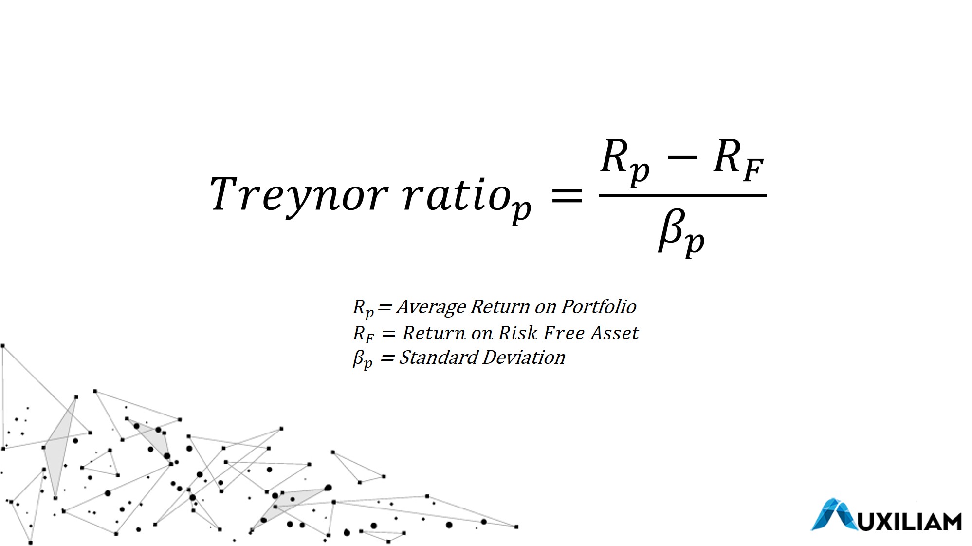 Formula for calculating Treynor Ratio