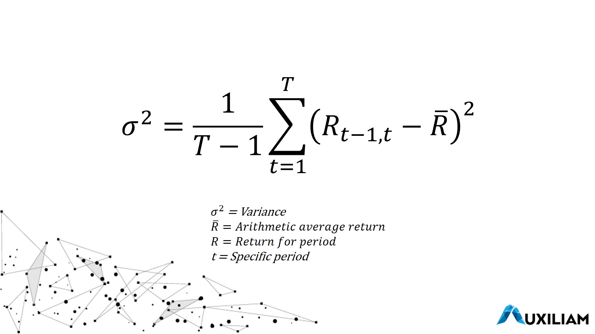 Formula for calculating Variance